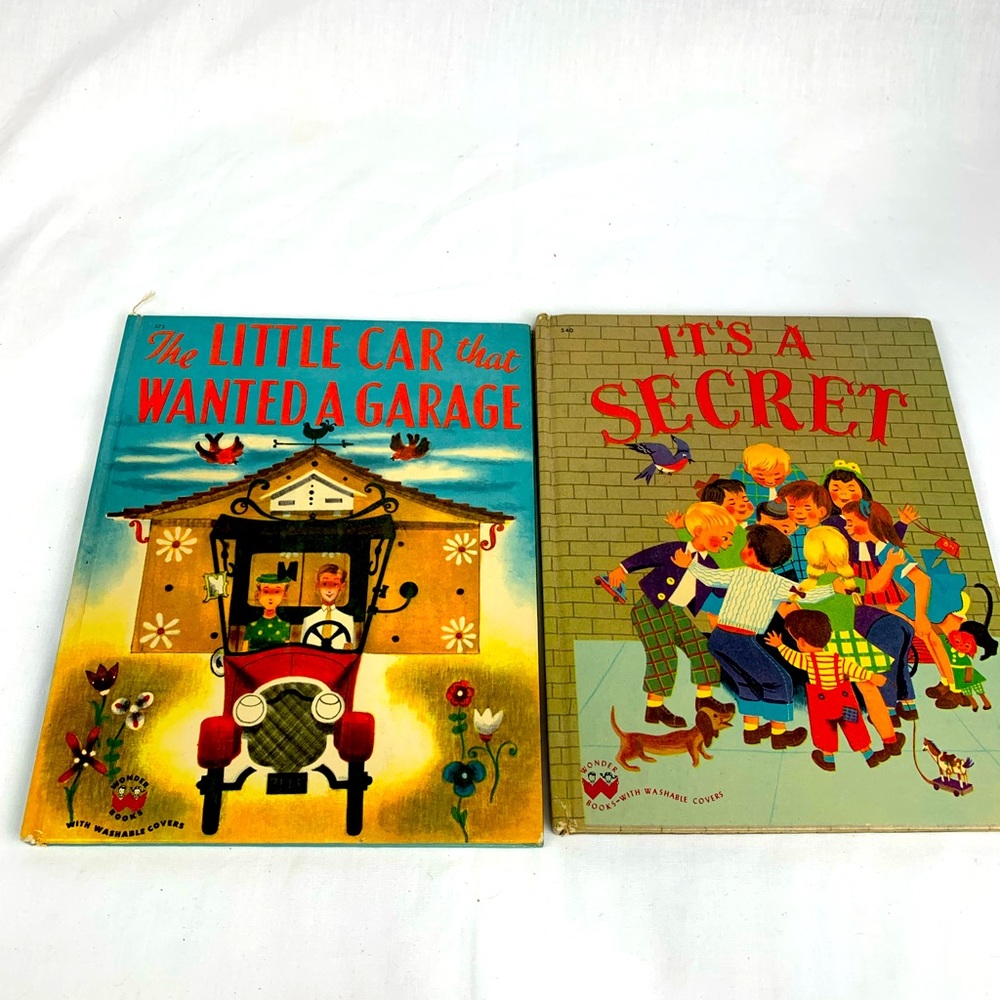 VTG It's A Secret and The Little‎ Car that Wanted a Garage Wonder Books